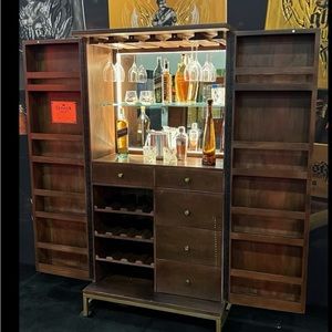 Gurkha Vintage Wooden Brown Bar Cabinet Humidor